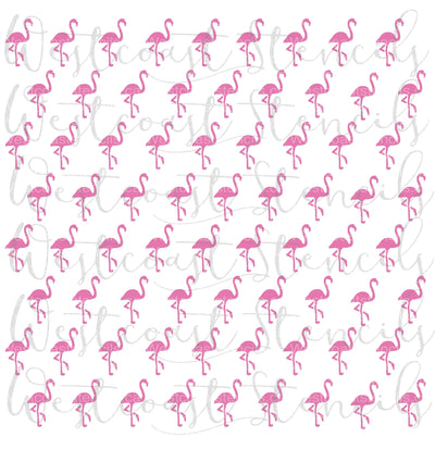 Flamingo Background Stencil