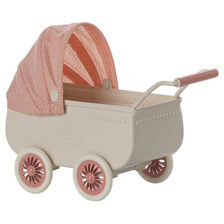 Maileg Mouse Pram- Coral