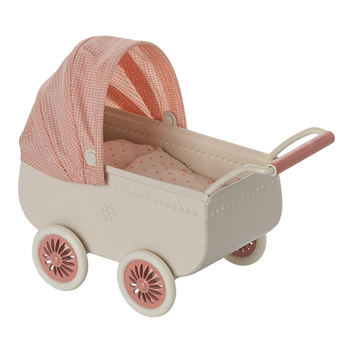 Maileg Mouse Pram- Coral