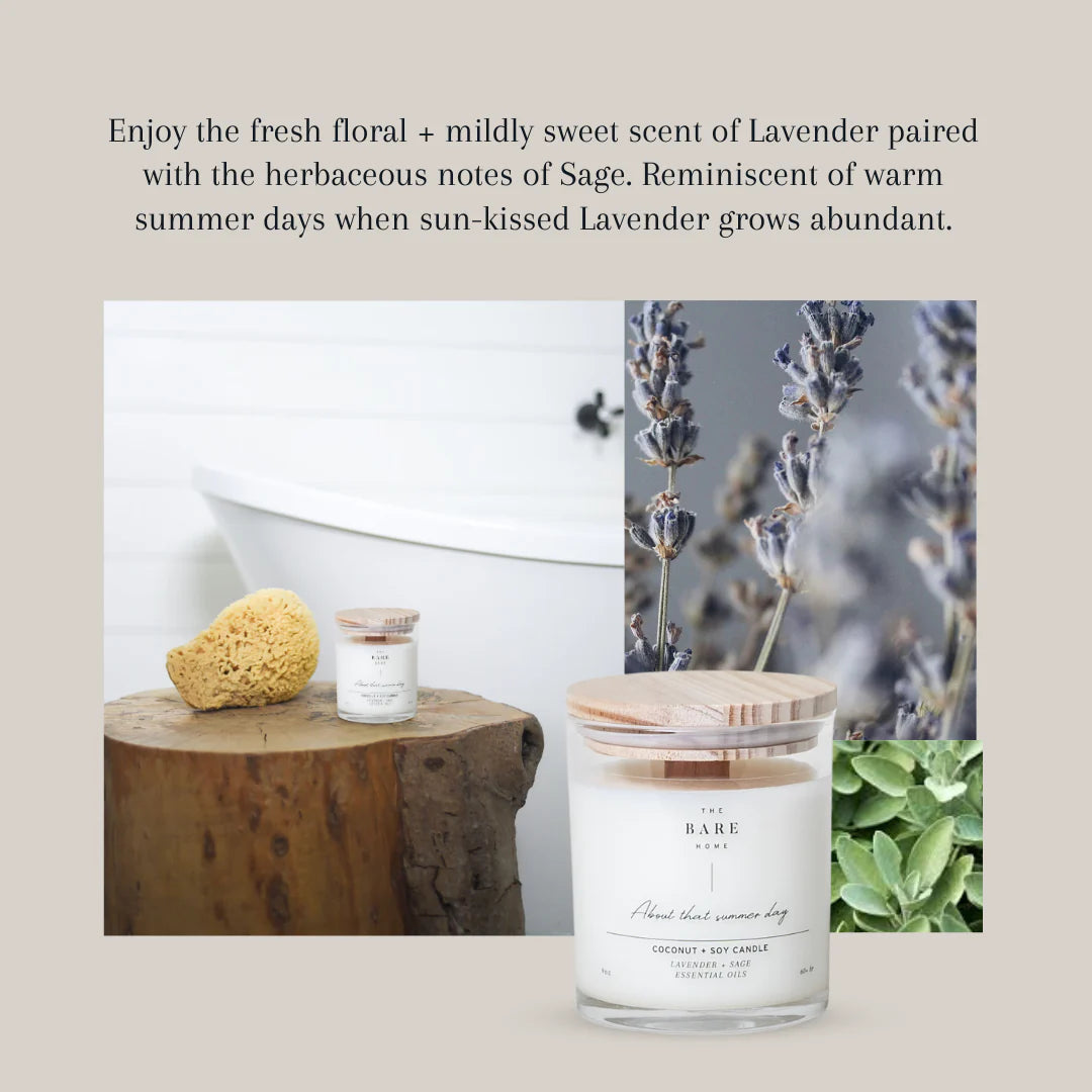 Bare Home- About That Summer Day Candle - Lavender and Sage