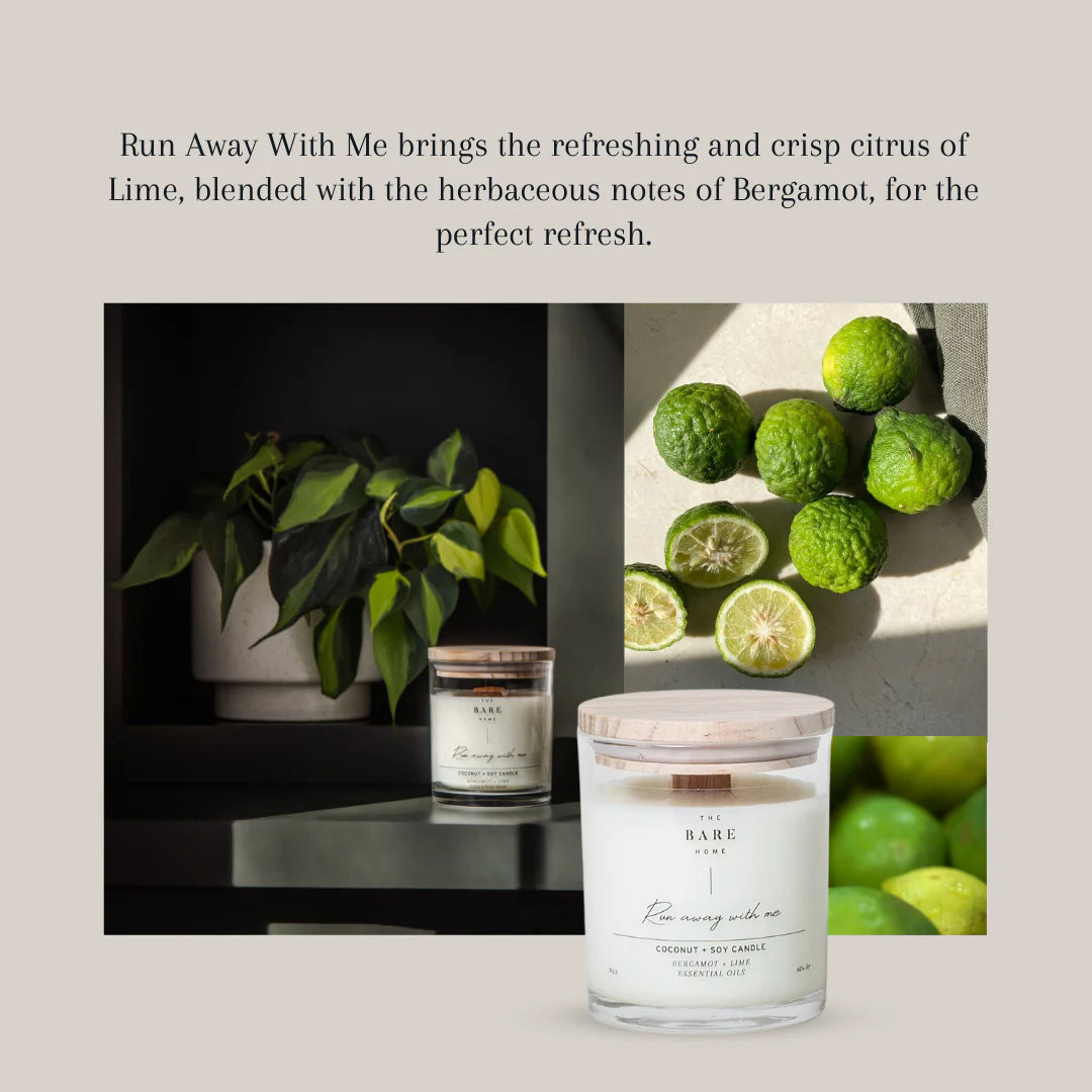 Bare Home- Run Away With Me Candle - Bergamot + Lime