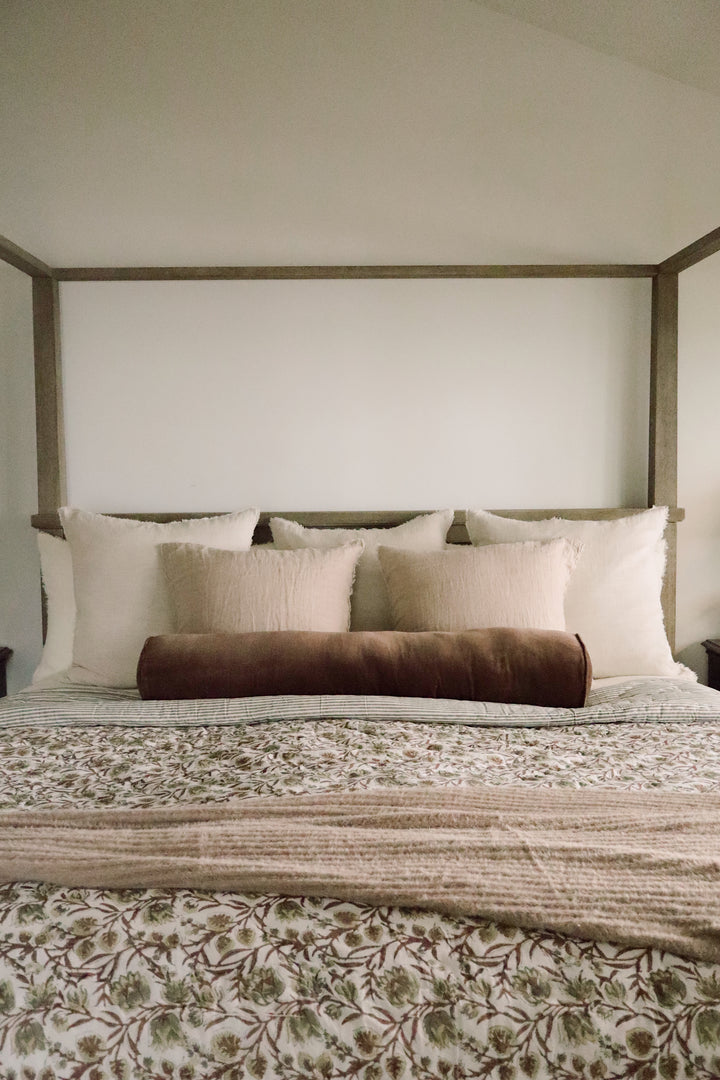 Vera Velvet Long Bolster, Clove