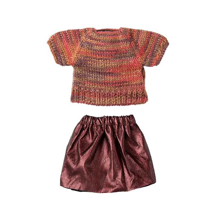 Maileg Skirt and Knitted Blouse, Mum mouse