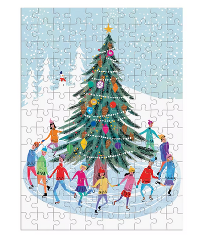 Tree Skaters Puzzle Ornament: 130 Piece