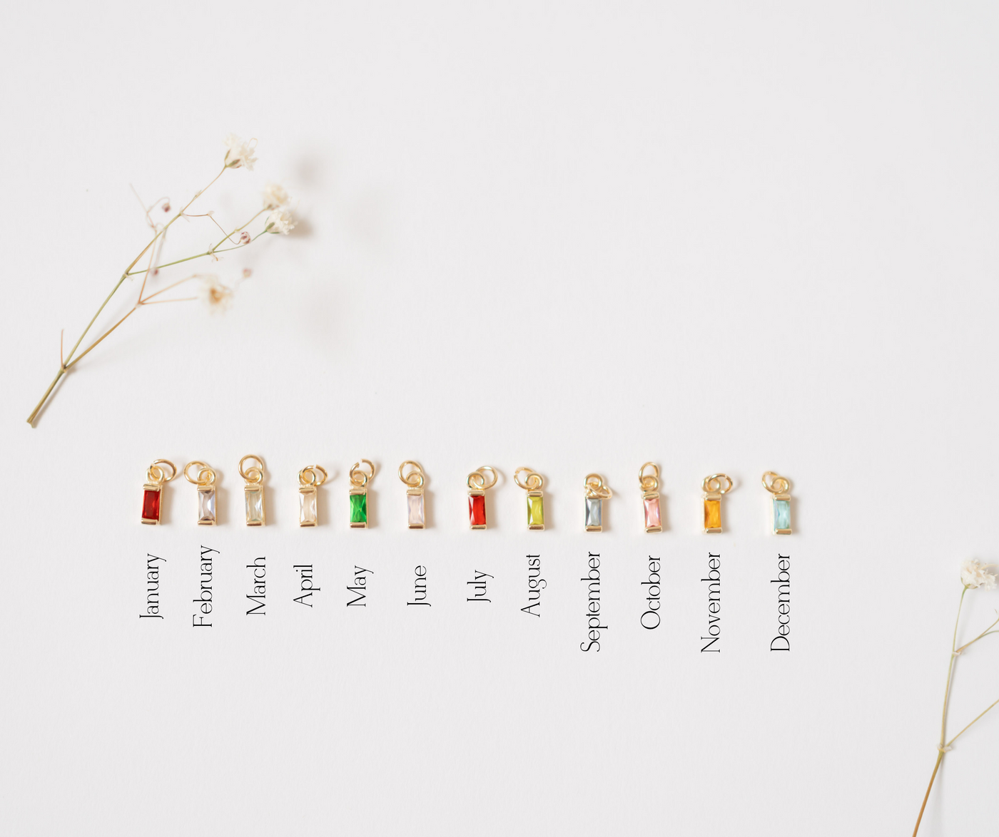 Birth Collection Necklace - Birthstone Charm
