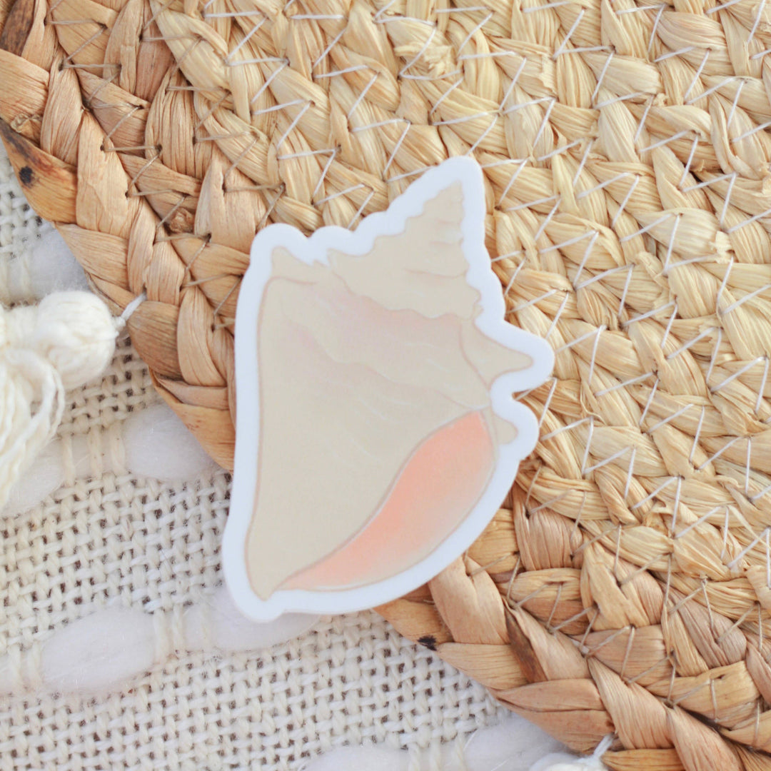 Conch Shell Sticker 2x1.75in