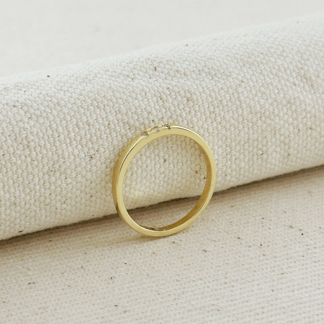Triple CZ Band Ring