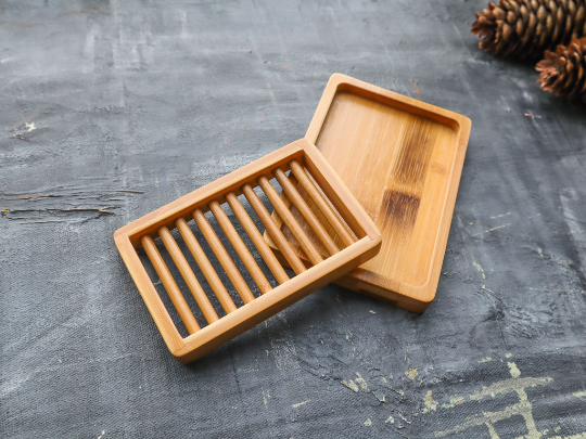 Dual-layer Bamboo Soap Dish