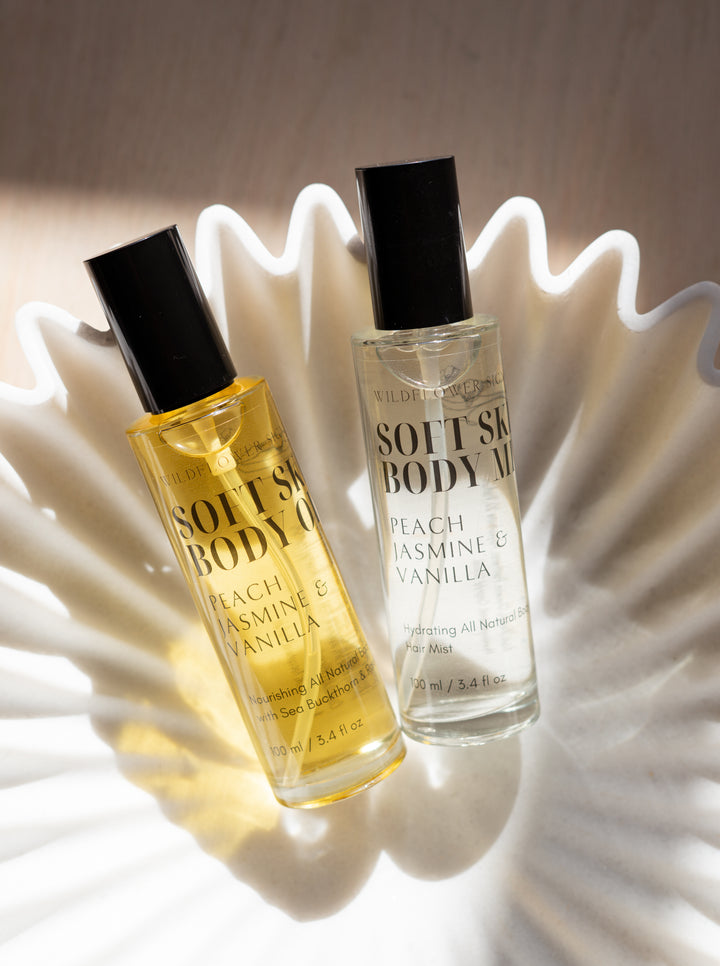 Soft Skin Body Oil - Peach | Jasmine | Vanilla