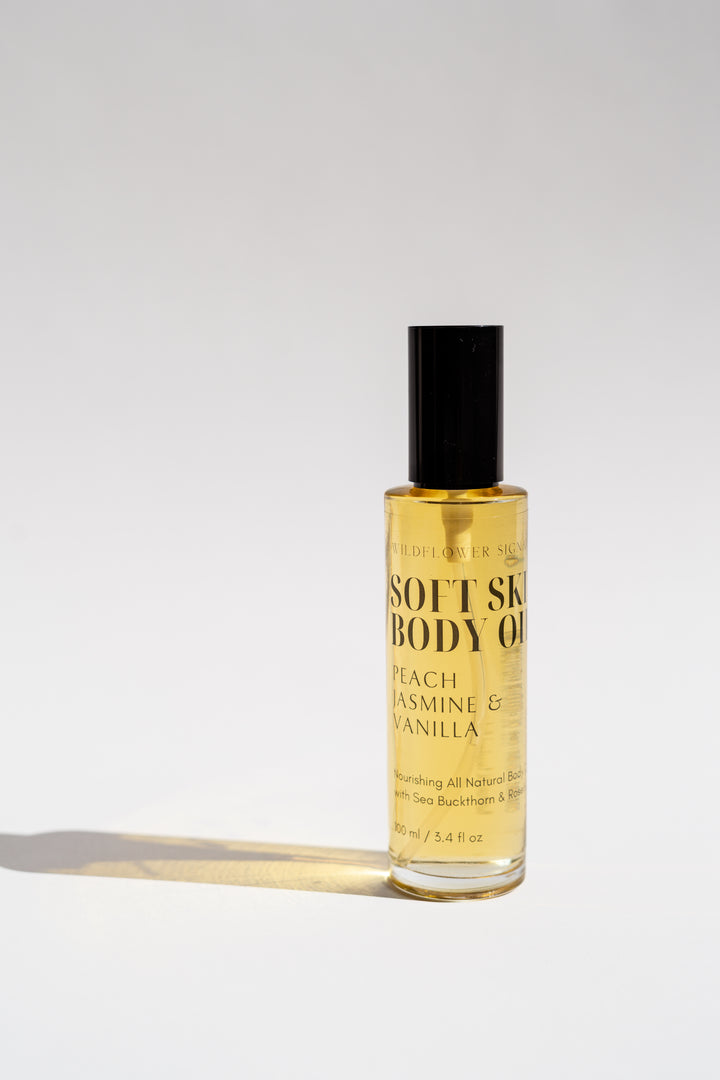 Soft Skin Body Oil - Peach | Jasmine | Vanilla