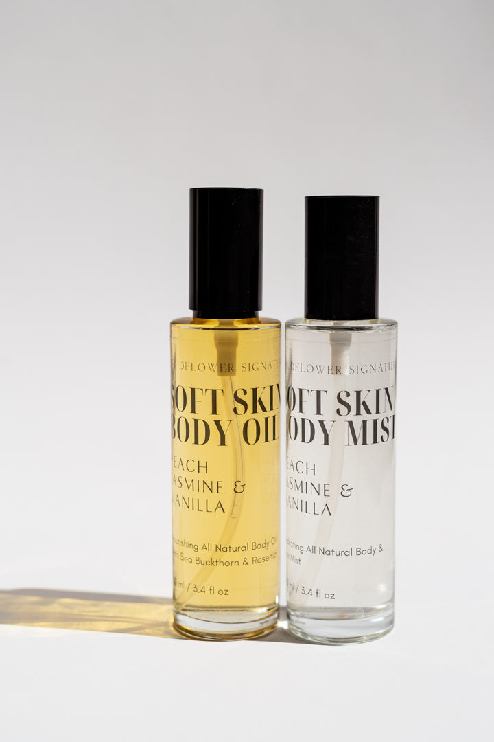 Soft Skin Body Oil - Peach | Jasmine | Vanilla