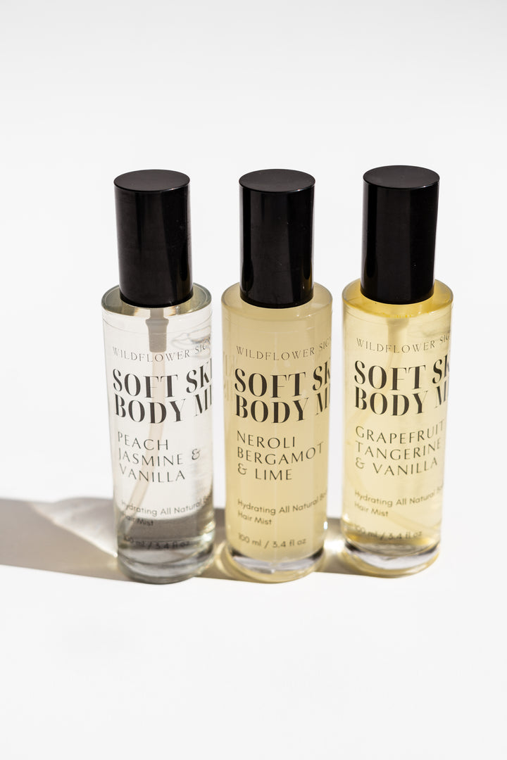 Soft Skin Body Mist - Peach | Jasmine | Vanilla
