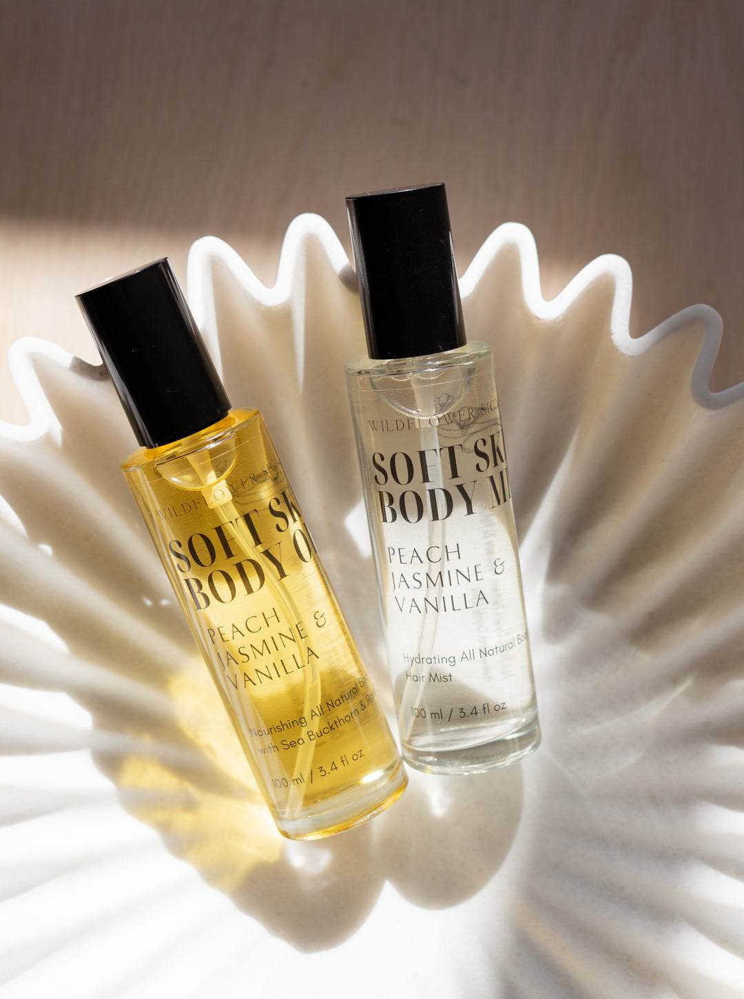 Soft Skin Body Oil - Peach | Jasmine | Vanilla