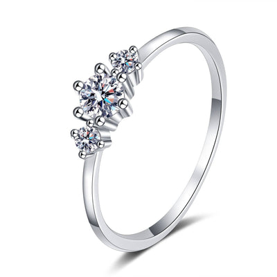 Three Stone Moissanite Ring