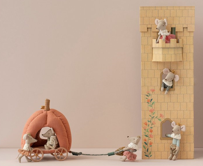 Maileg pumpkin carriage, mouse