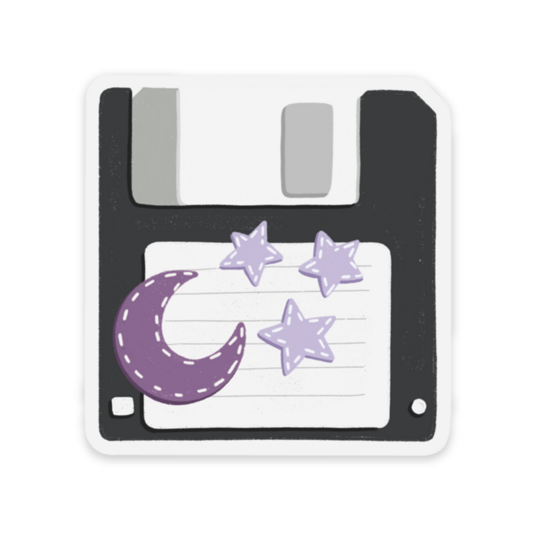 Taylor Swift Inspired Clear Floppy Disk Sticker, 2.3x2.4 in.