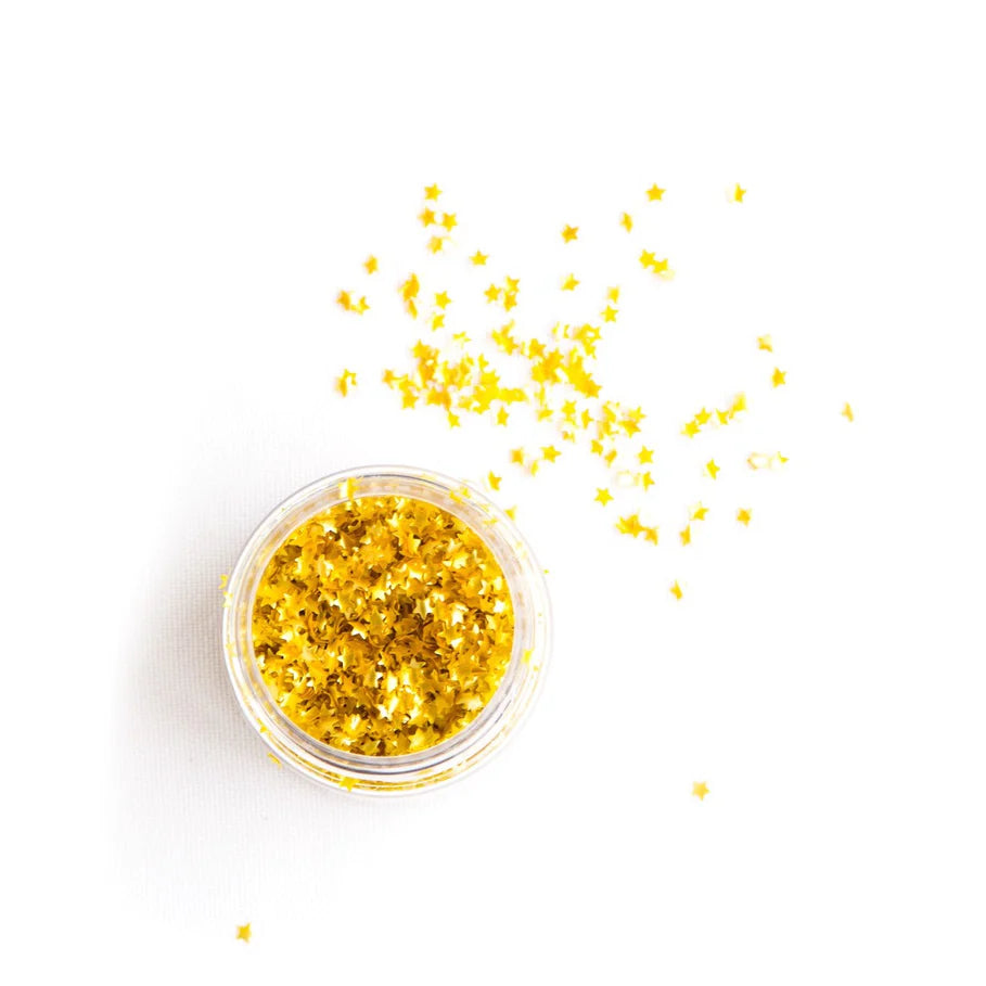 Gold Metallic Stars | Edible Glitter