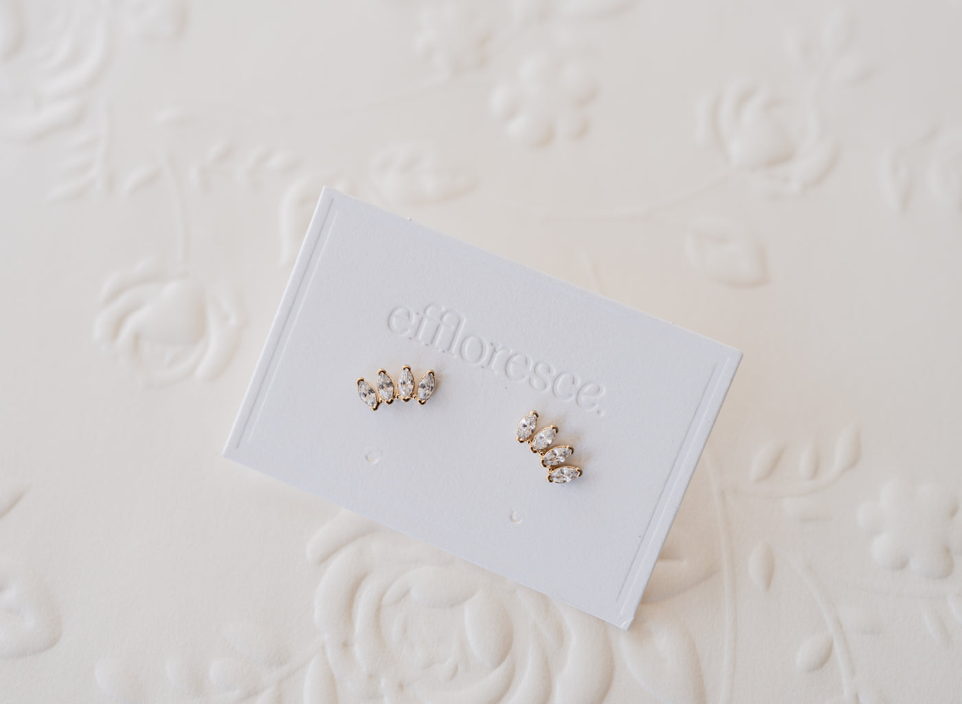 Four Stone Stud Earrings