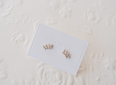 Four Stone Stud Earrings