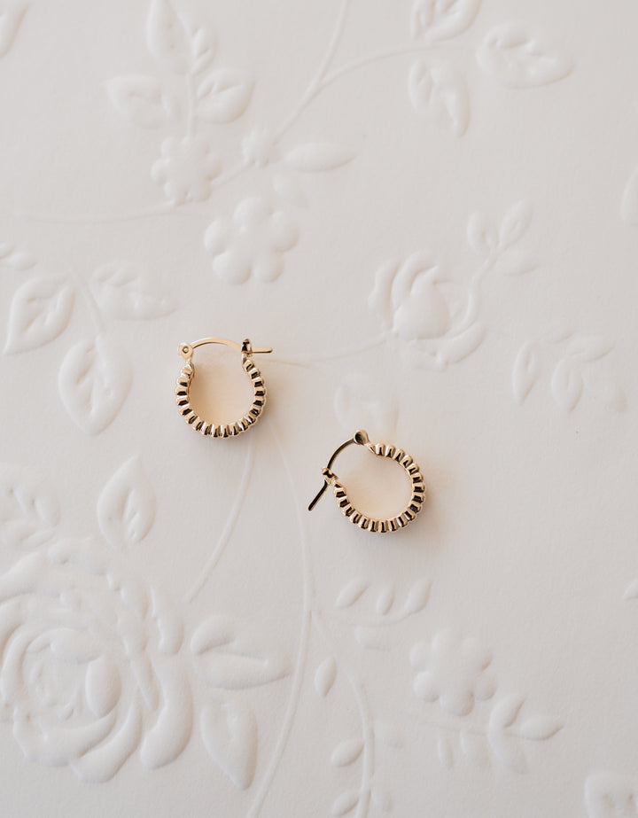 Ridged Hoop Earrings