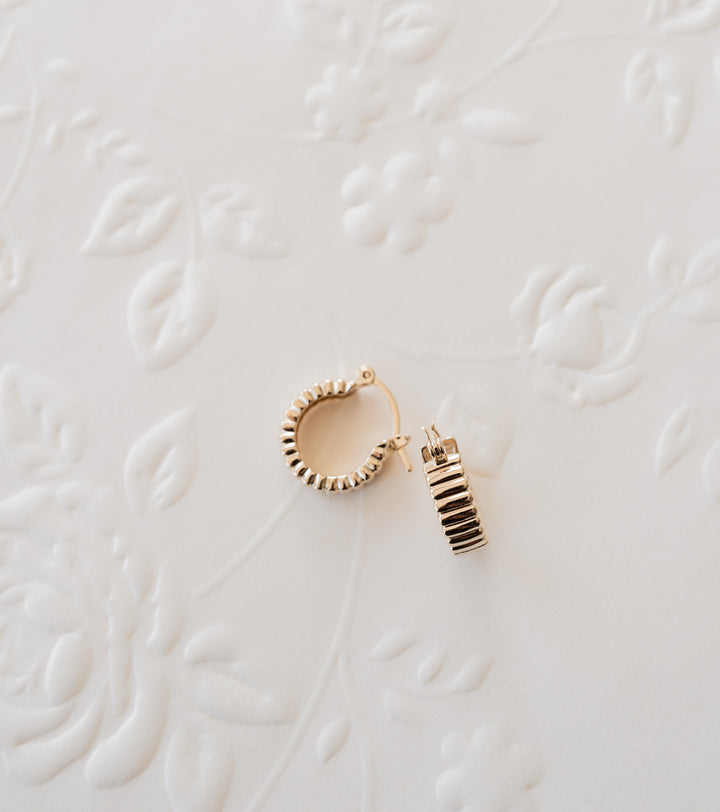 Ridged Hoop Earrings
