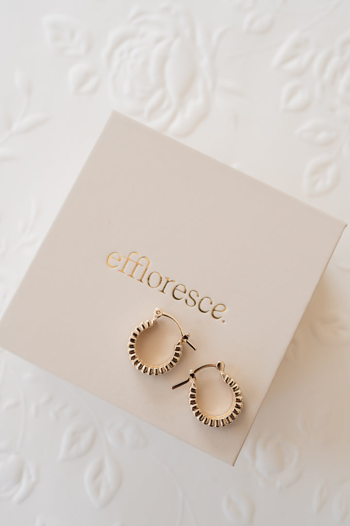 Ridged Hoop Earrings