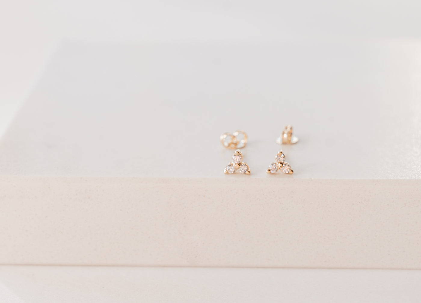 Triple Flower Stud Earrings