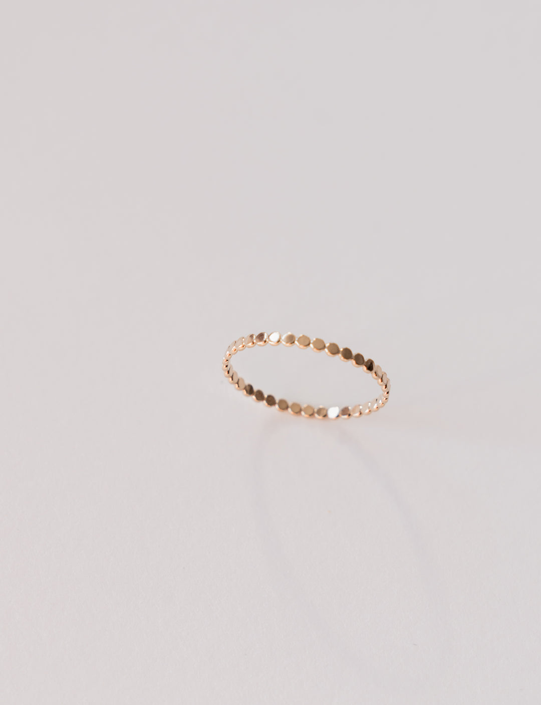 Flat Beaded Stacker Ring