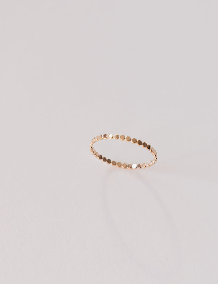 Flat Beaded Stacker Ring