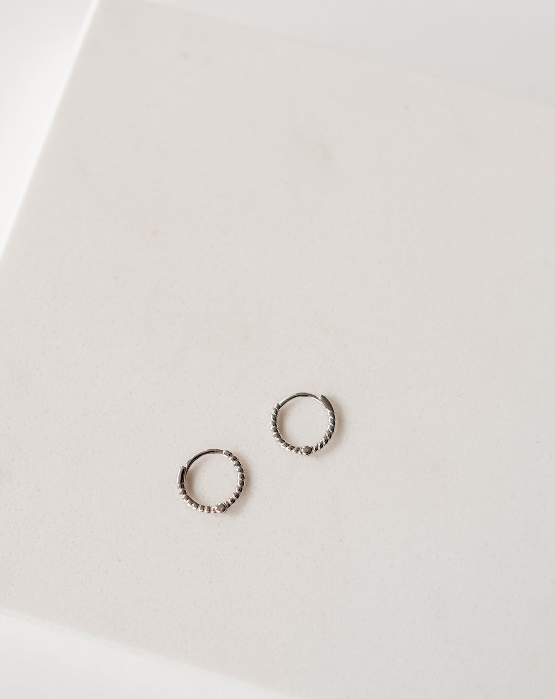 Dainty Twisted Spiral Hoop Earrings