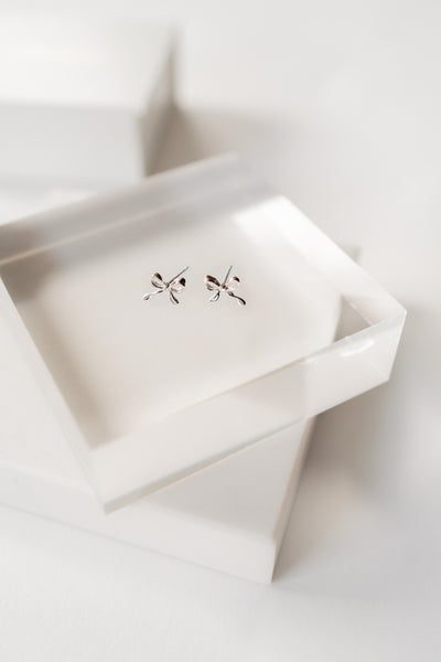 Sterling Silver Bow Studs