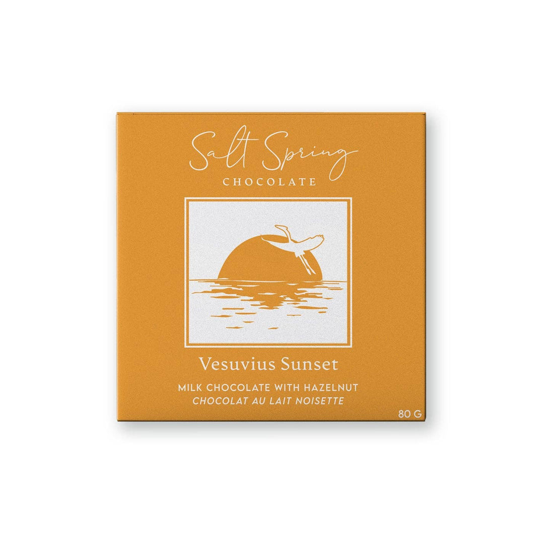 Vesuvius Sunset Milk Chocolate Hazelnut Bar