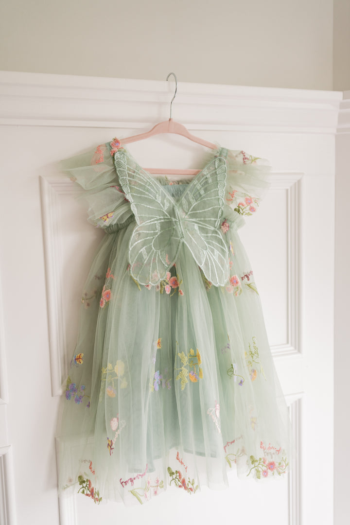 Secret Garden Butterfly Dress -Sage
