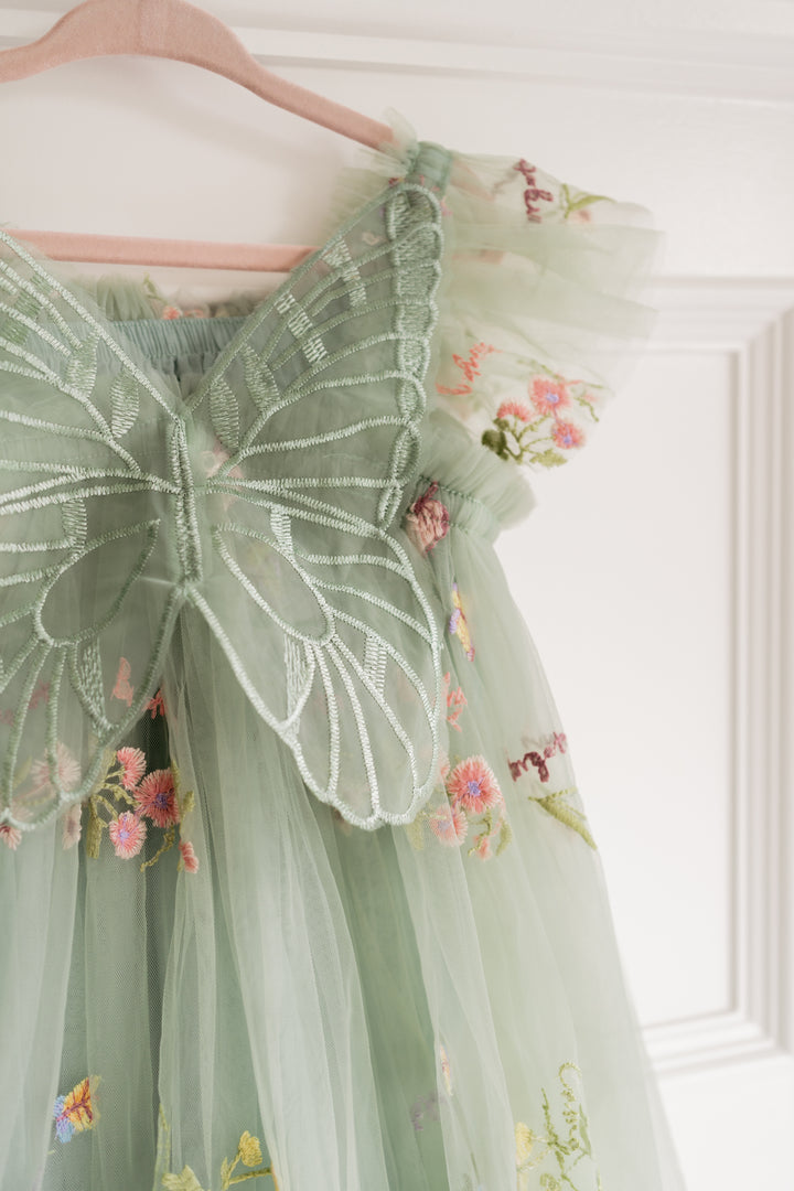 Secret Garden Butterfly Dress -Sage