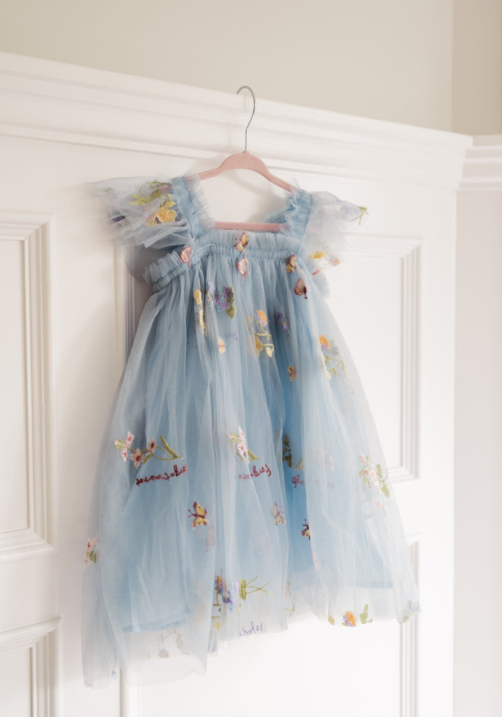 Secret Garden Butterfly Dress -Dusty Blue