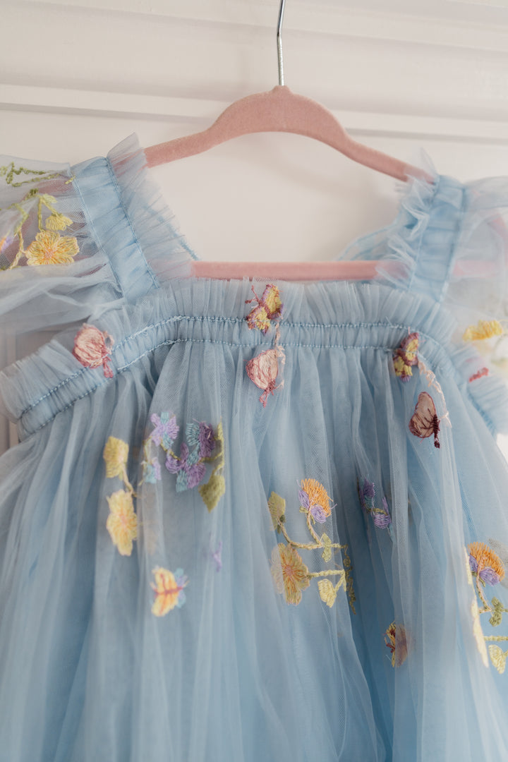 Secret Garden Butterfly Dress -Dusty Blue