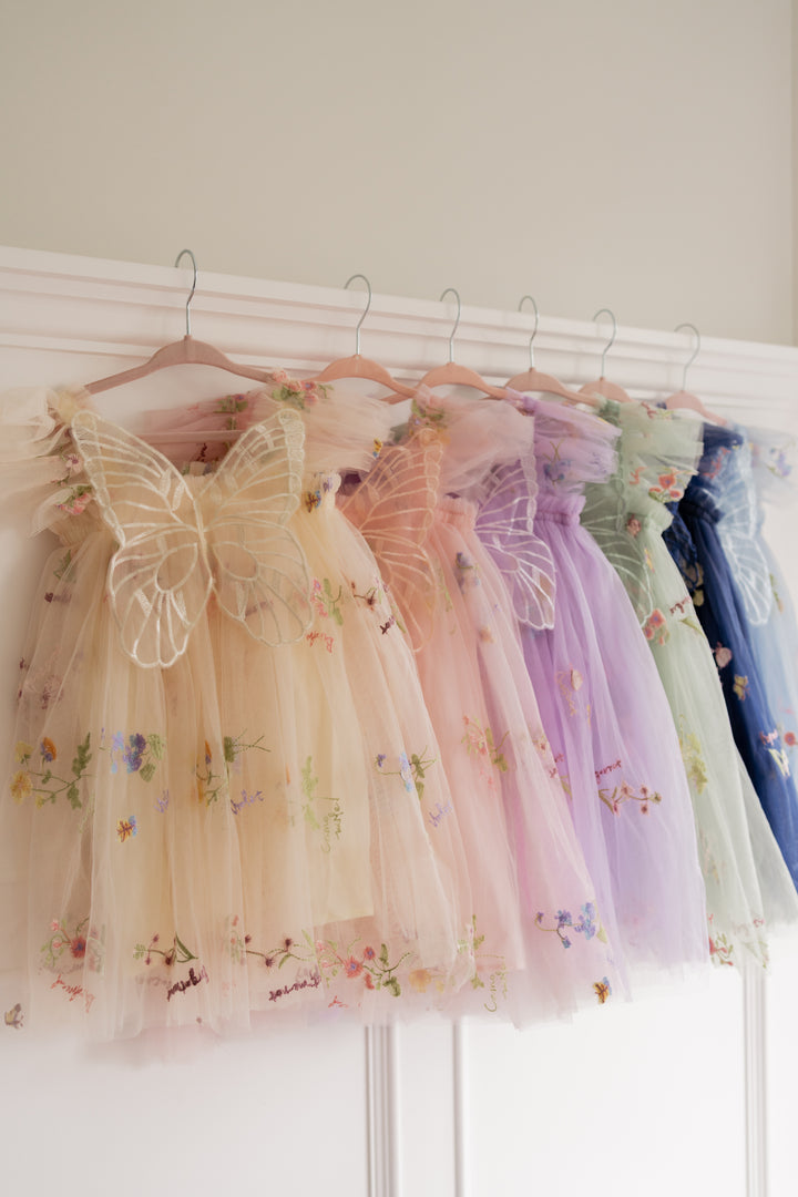 Secret Garden Butterfly Dress - Buttercream