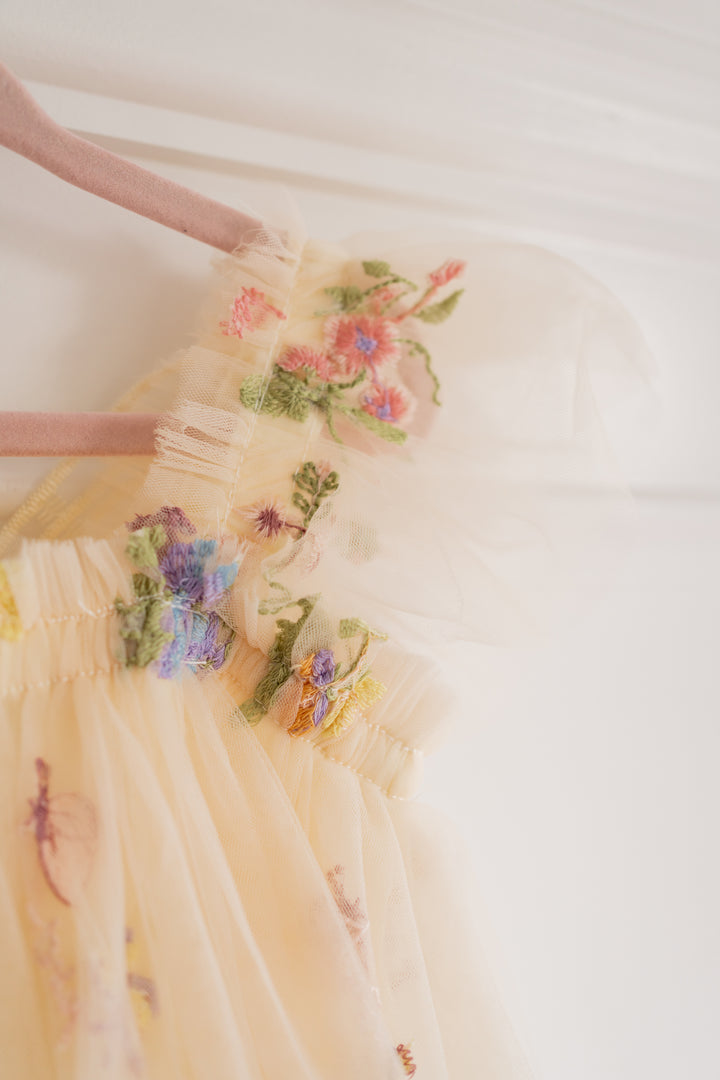 Secret Garden Butterfly Dress - Buttercream