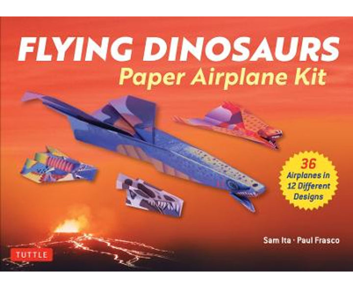 Flying Dinosaurs Paper Airplane Kit 36 Paper Airplanes in 12 Original Designs!