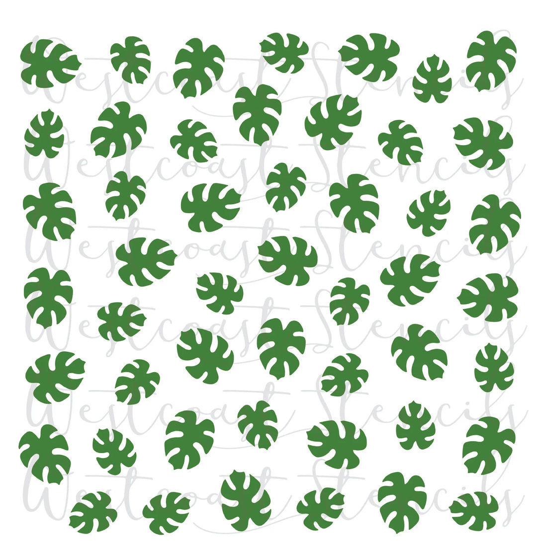 Tropical Leaf Pattern Stencil