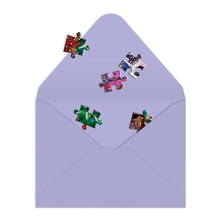 Joy Laforme Christmas Square Greeting Card Puzzle
