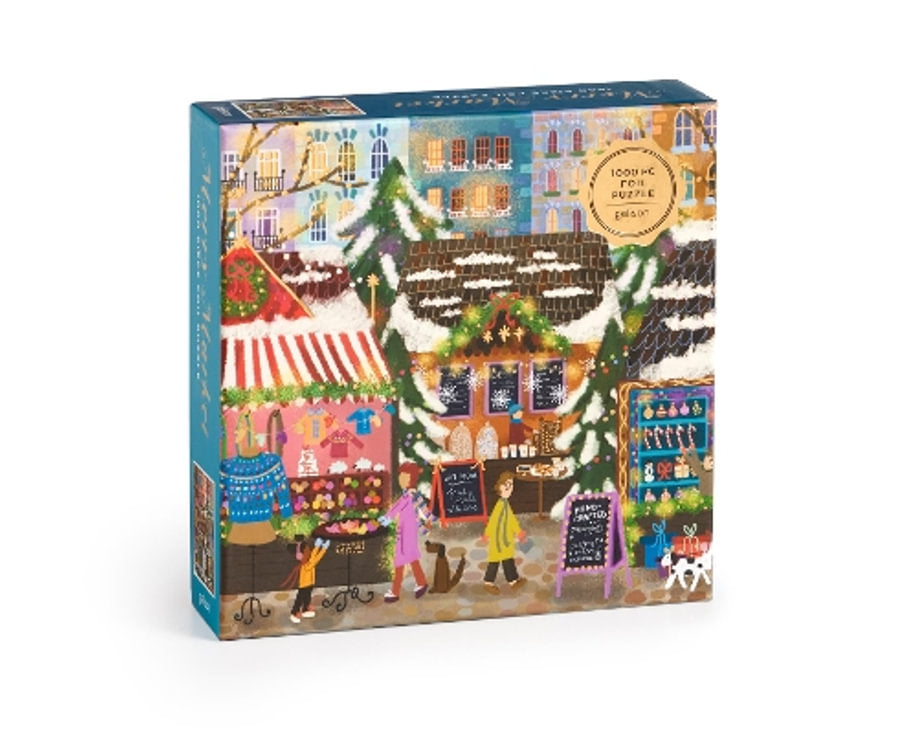 Joy Laforme Merry Market 1000 Piece Foil Puzzle in a Square Box