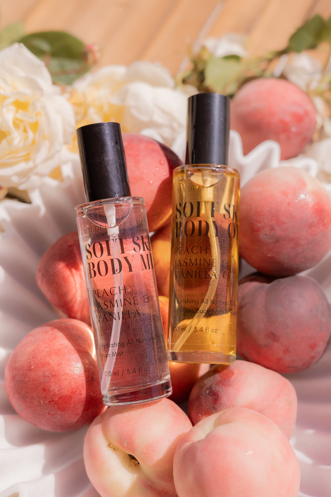 Soft Skin Body Oil - Peach | Jasmine | Vanilla