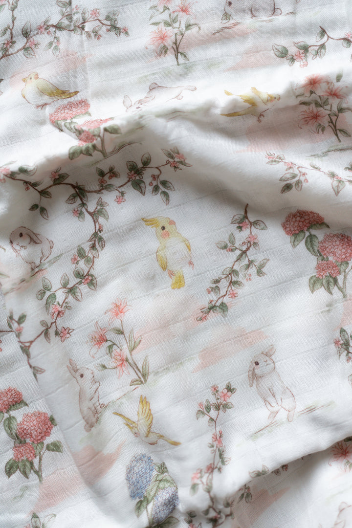Woodland Friends Muslin Swaddle
