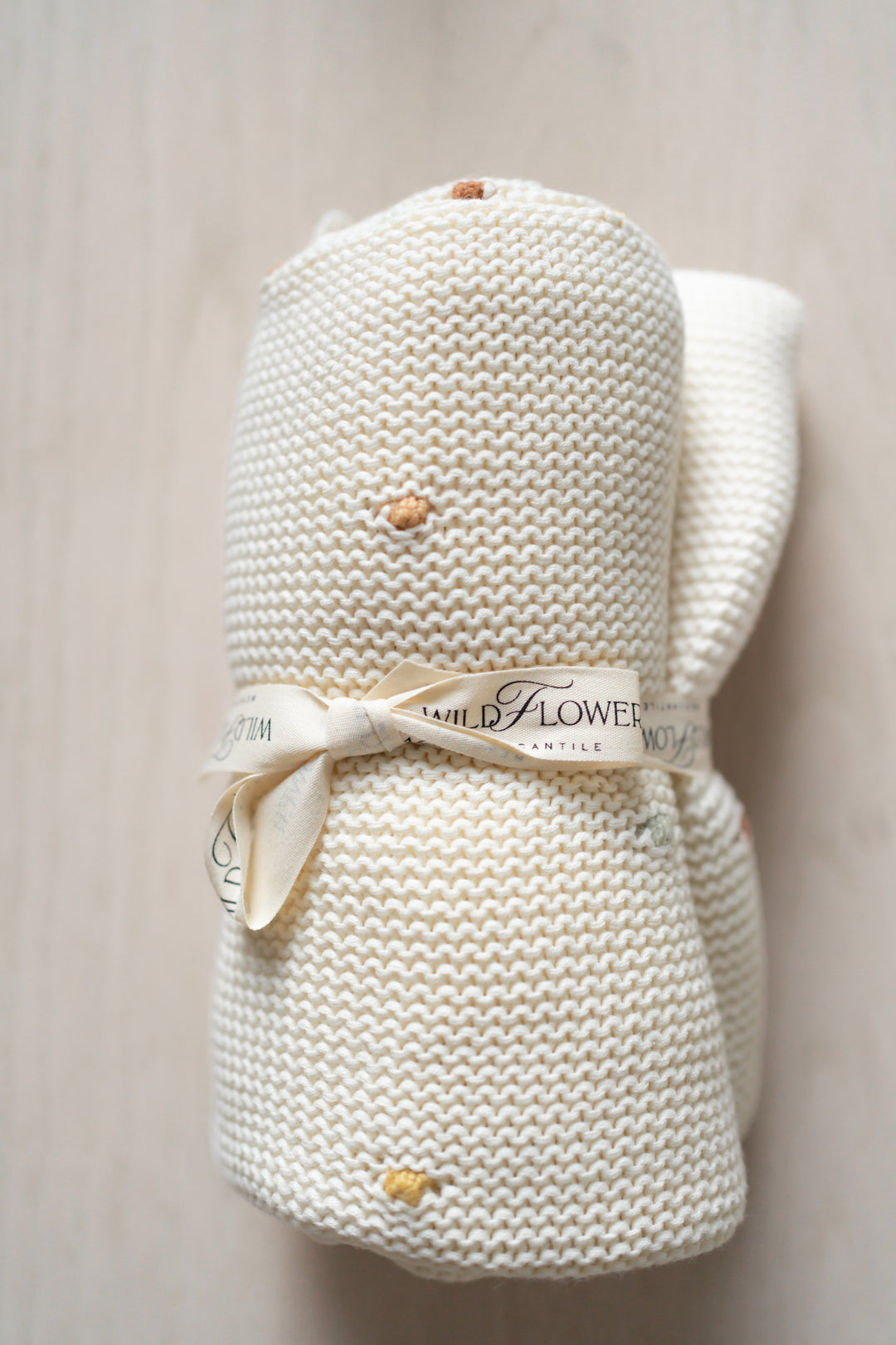 Wildflower Dotted Baby Knit Blanket