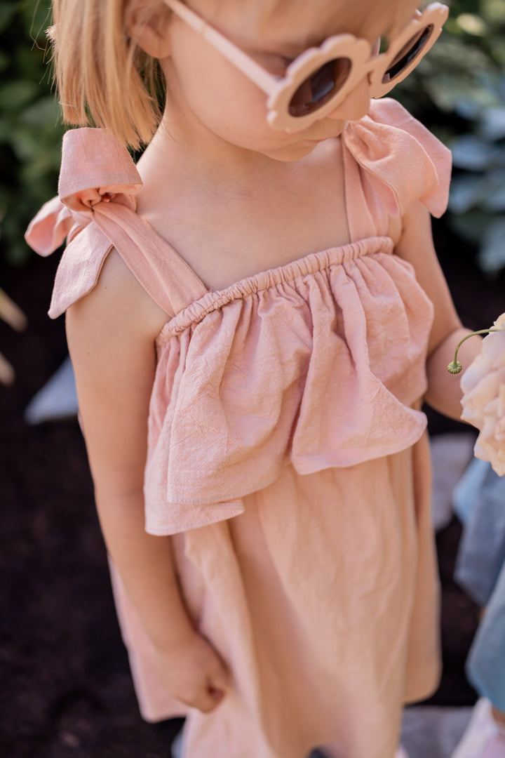 Linen Ruffle Dress