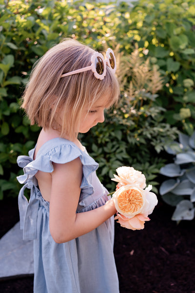 Linen Cross Back Apron Dress