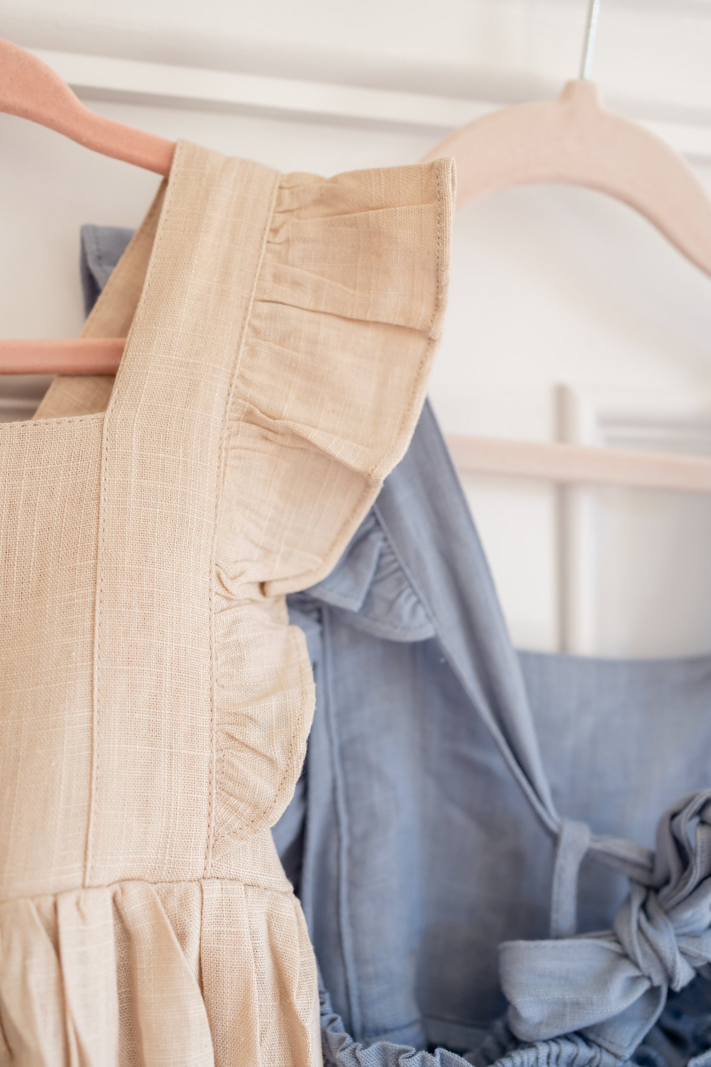 Linen Cross Back Apron Dress