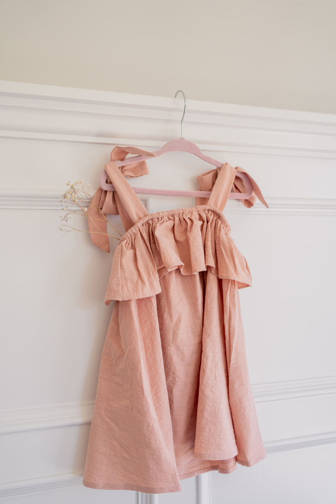 Linen Ruffle Dress