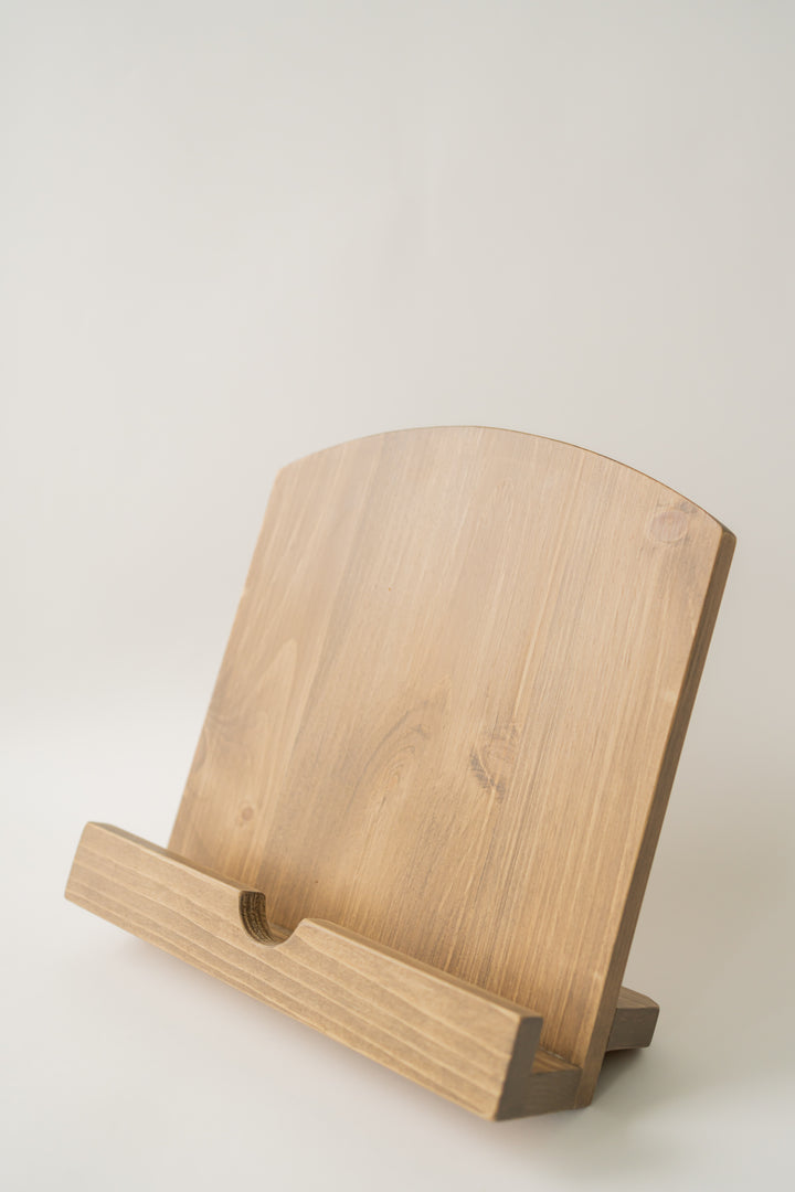 Handmade Cookbook Stand - Soft Taupe